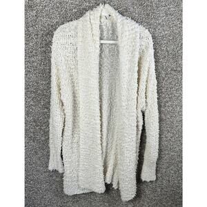 Antropologie Akemi + Kin Womens Cardigan Sweater Open Front Boho Large Ivory
